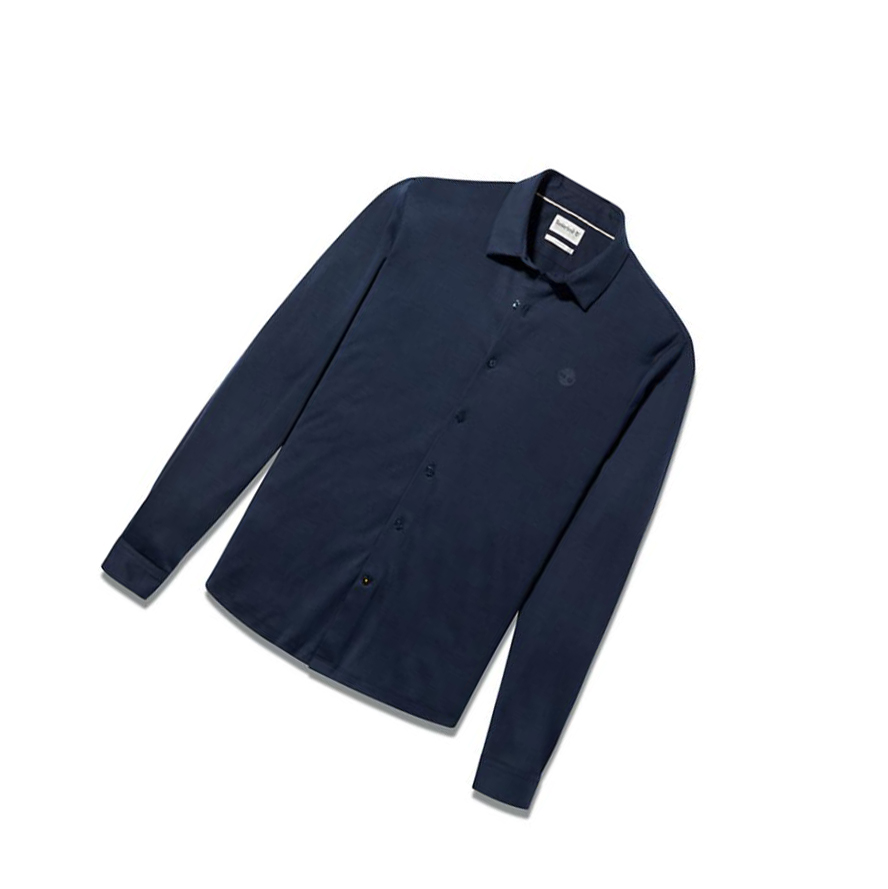 Men's Timberland Eco-ready Shirts Navy | PLZ-753208