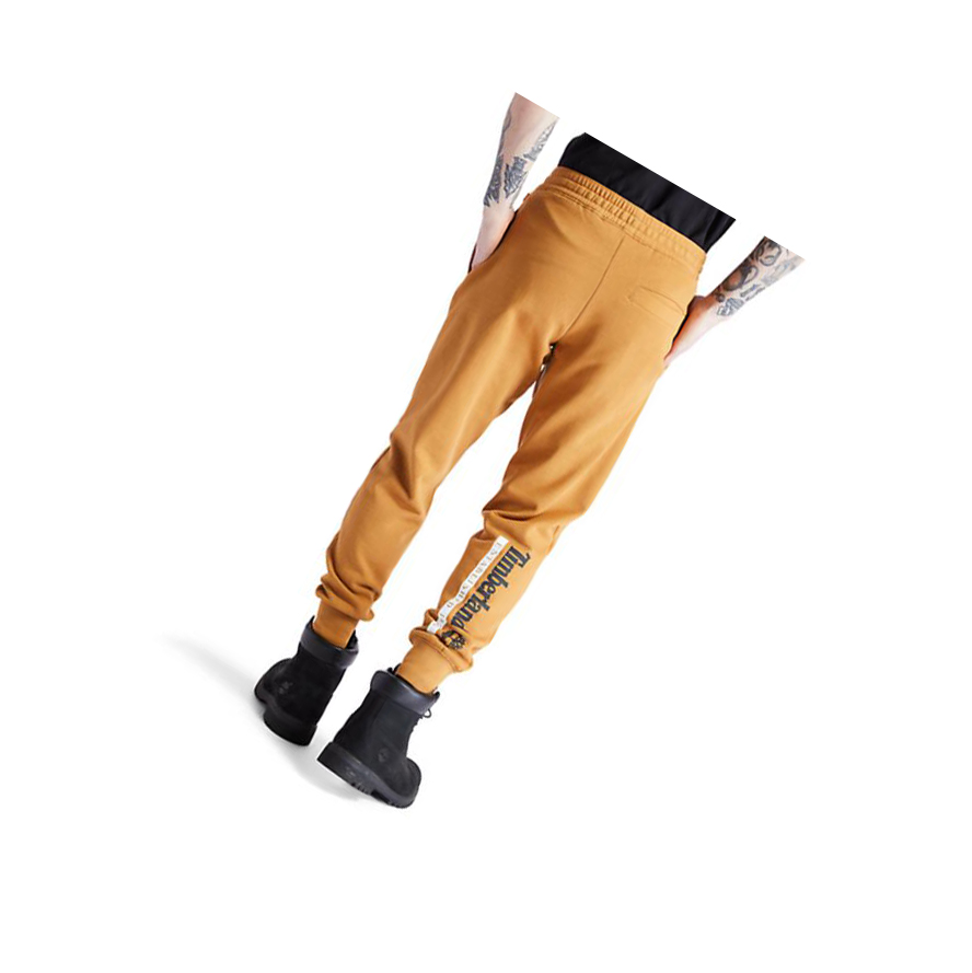 Men's Timberland Established 1973 Sweatpants Yellow | XVO-718295