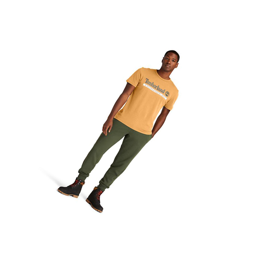 Men's Timberland Established 1973 T Shirts Yellow | DVR-139574