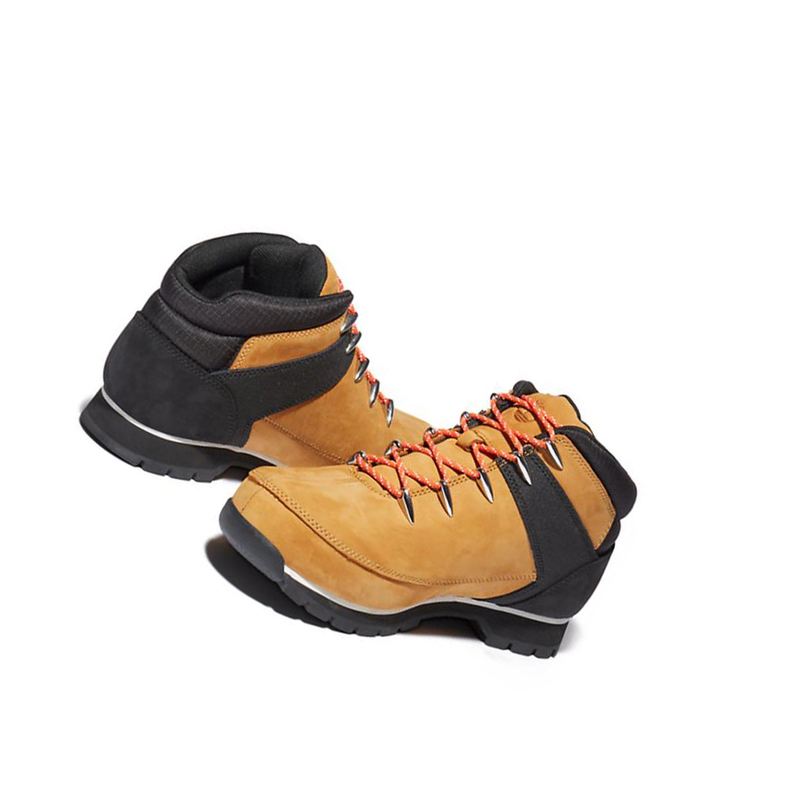 Men's Timberland Euro Sprint Orange-laced Hiker Hiking Boots Yellow Black | UDE-150279