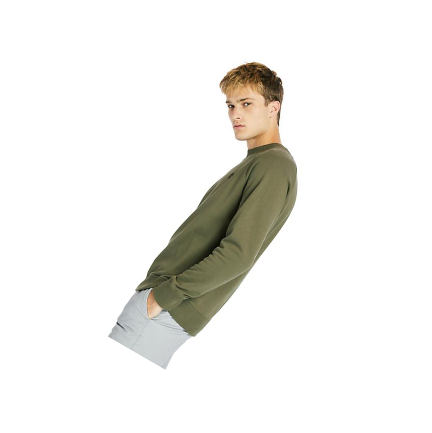 Men's Timberland Exeter River Sweatshirt Dark Green | AMZ-736054