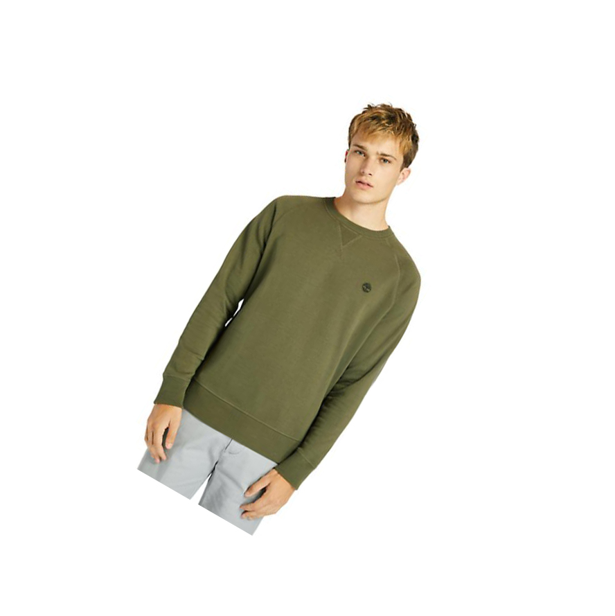 Men\'s Timberland Exeter River Sweatshirt Dark Green | AMZ-736054