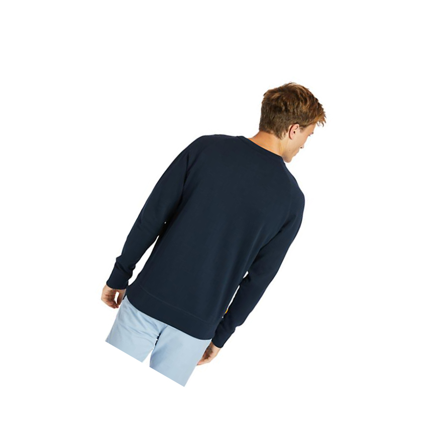 Men's Timberland Exeter River Sweatshirt Navy | EMB-813652