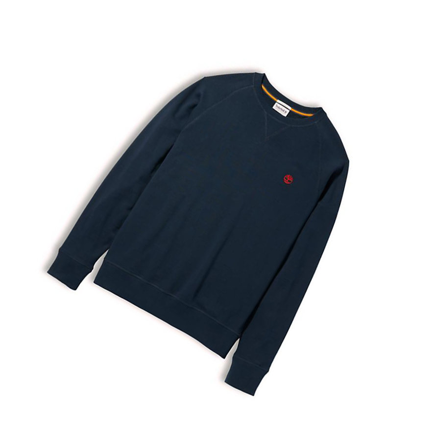 Men's Timberland Exeter River Sweatshirt Navy | EMB-813652