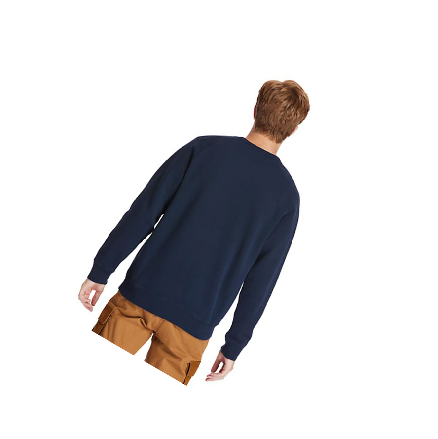 Men's Timberland Exeter River Sweatshirt Navy | SBG-219836