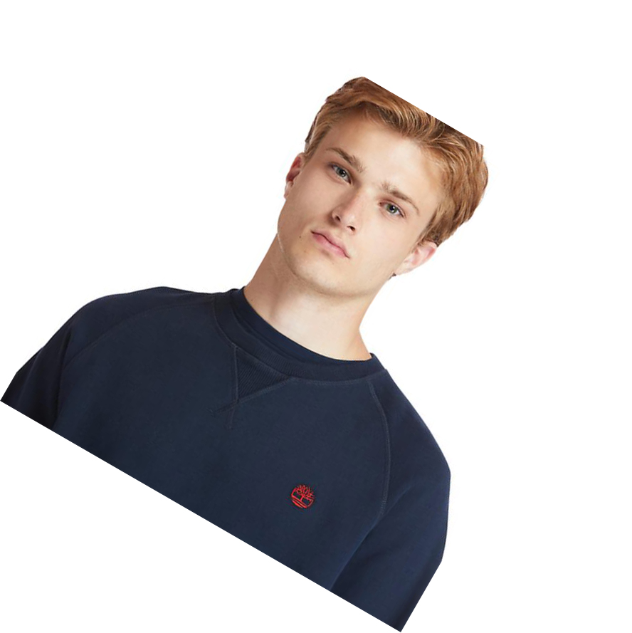 Men's Timberland Exeter River Sweatshirt Navy | SBG-219836