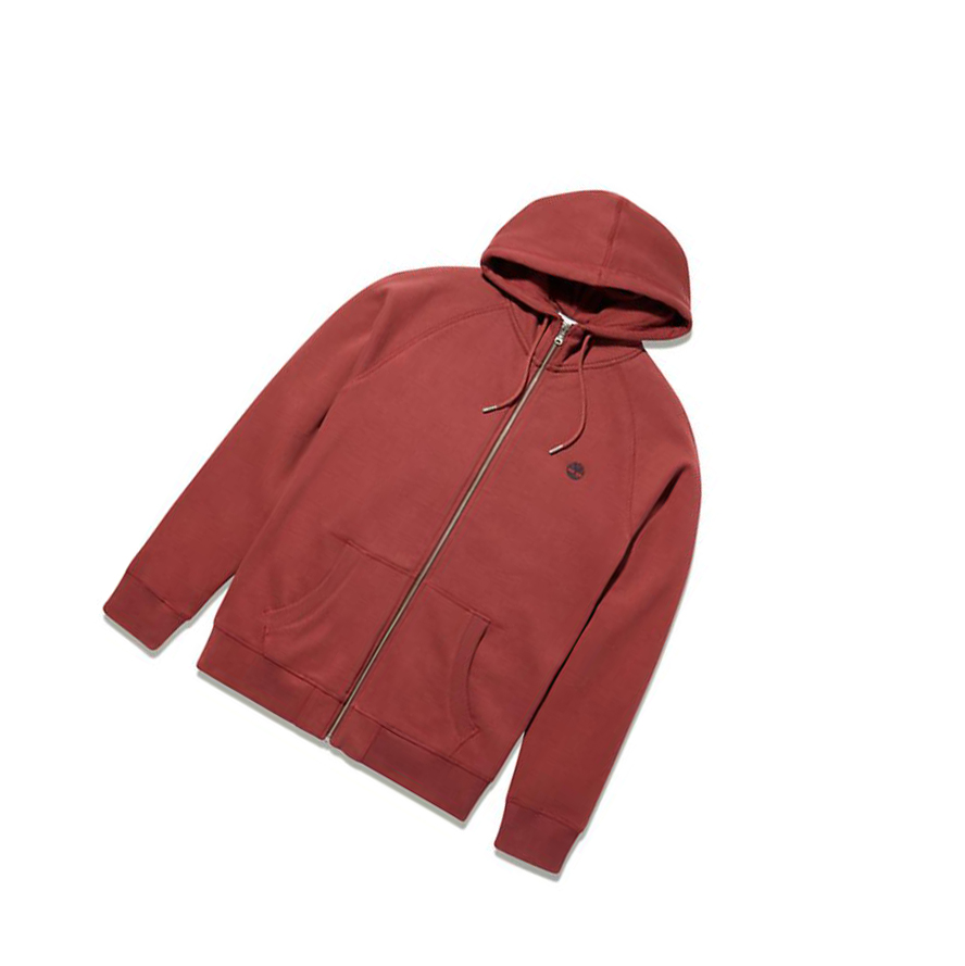 Men's Timberland Exeter River Zip Hoodie Red | JWX-614258