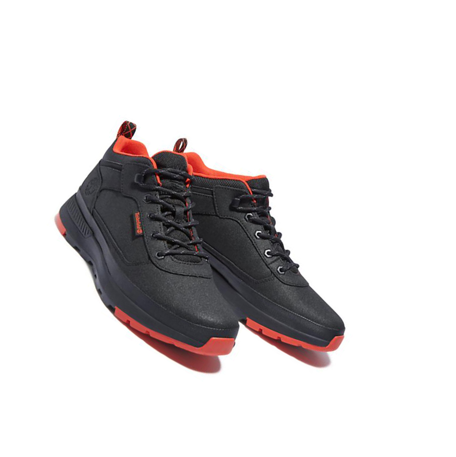 Men's Timberland Field Trekker Sneakers Black Red | HBK-315260