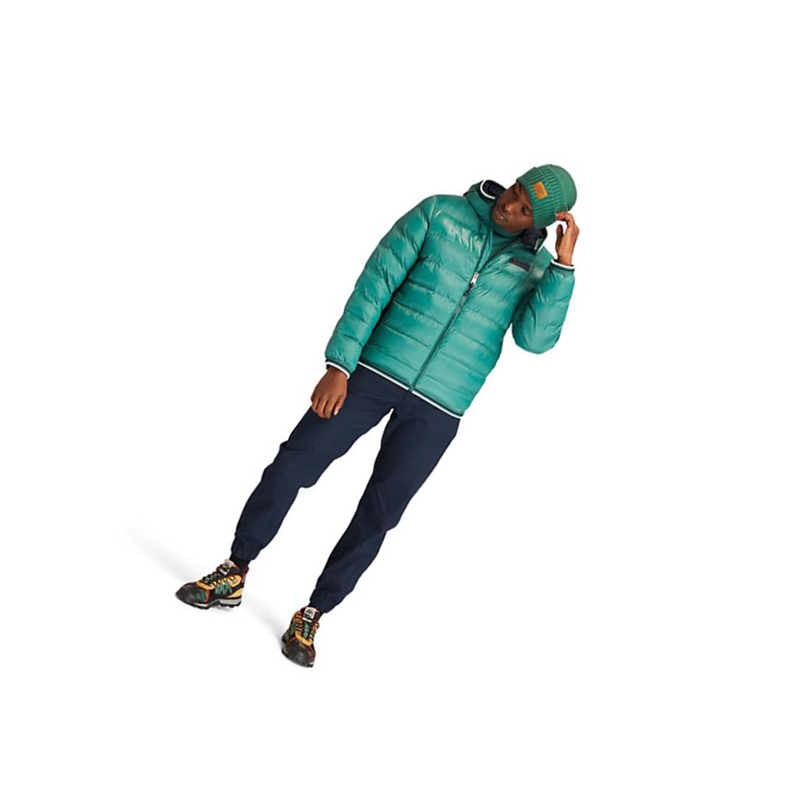 Men's Timberland Garfield Hooded Puffer Jackets Green | VWE-706452