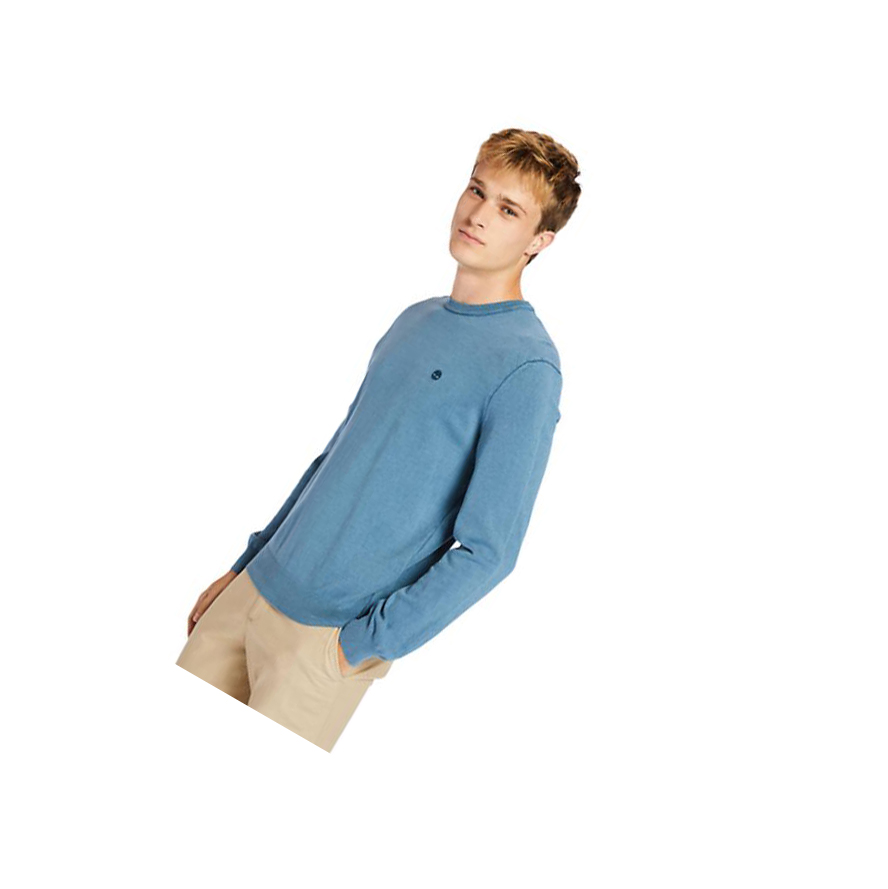 Men's Timberland Garment-Dyed Sweater Navy | AYX-068241