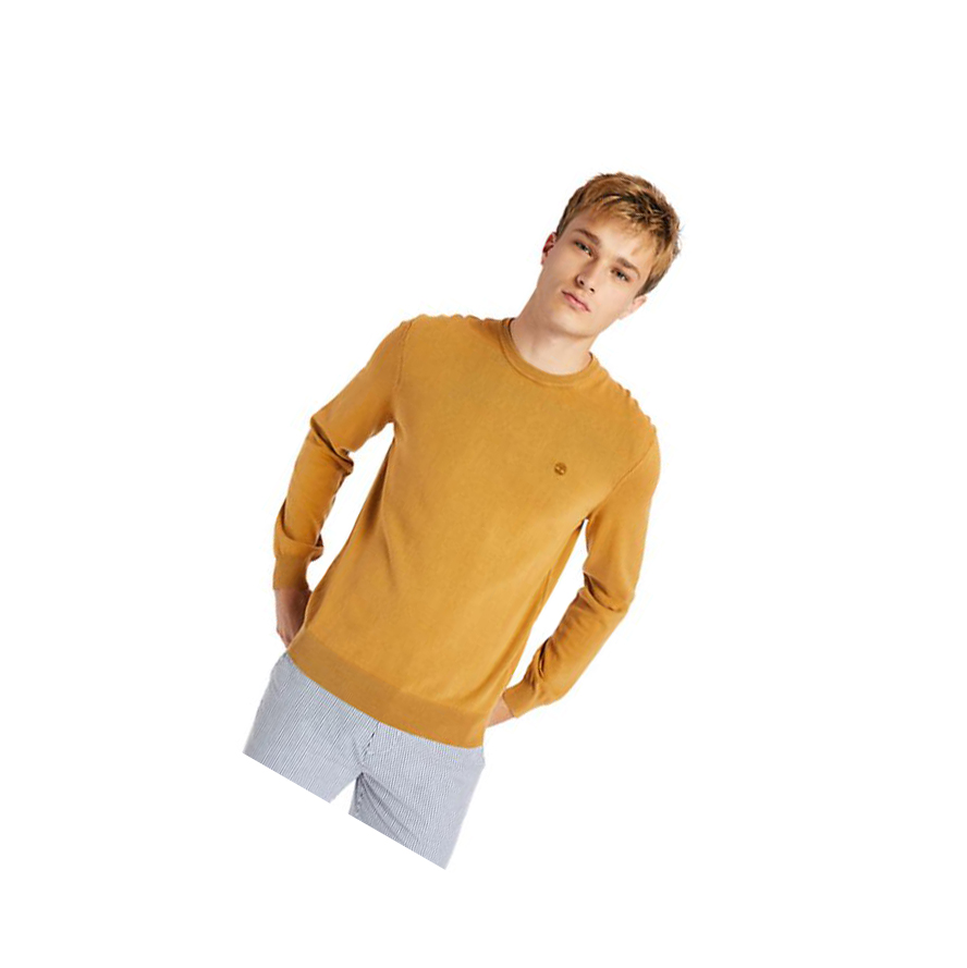 Men\'s Timberland Garment-Dyed Sweater Yellow | PYW-832451