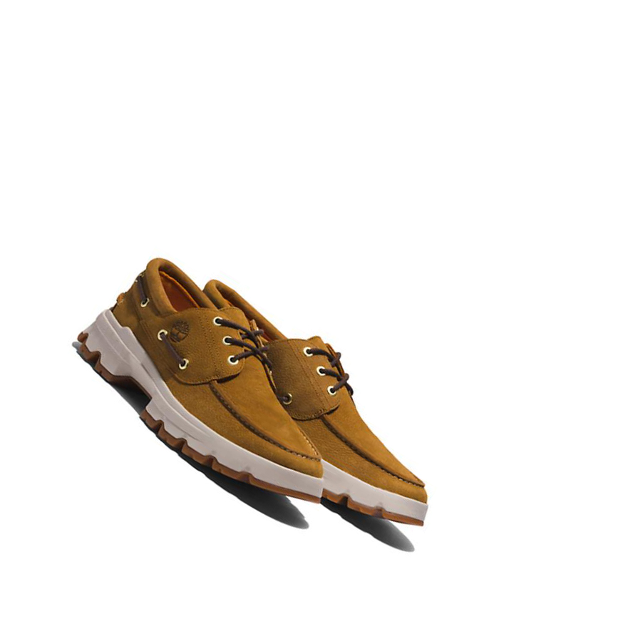 Men's Timberland GreenStride™ TBL® Originals EK+ Moc-toe Boat Shoes Brown | BUM-420786