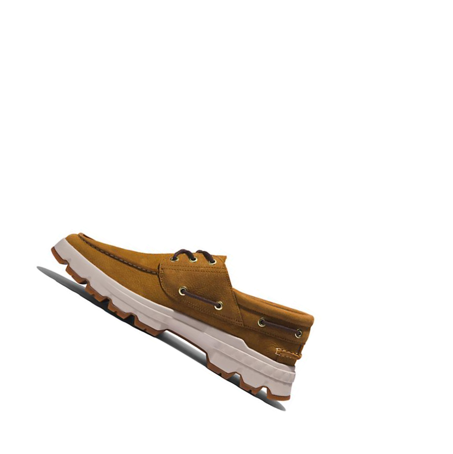 Men's Timberland GreenStride™ TBL® Originals EK+ Moc-toe Boat Shoes Brown | BUM-420786