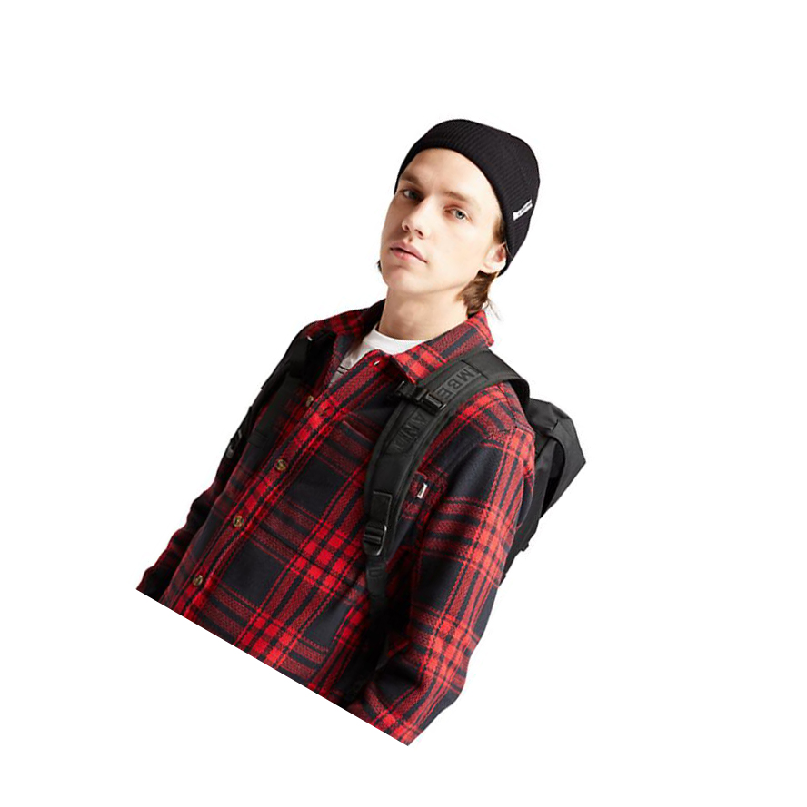 Men's Timberland Heavy Herringbone-plaid Shirts Red | UXA-634758