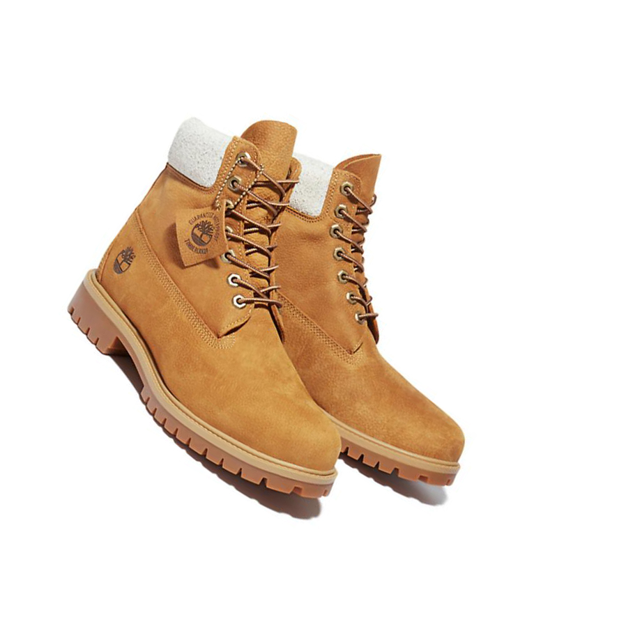 Men's Timberland Heritage EK+ Regenerative Leather Original 6-inch Boots Yellow | IRP-568320