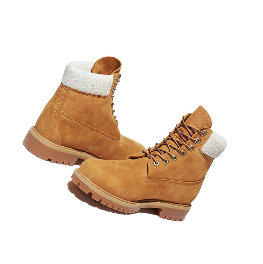 Men's Timberland Heritage EK+ Regenerative Leather Original 6-inch Boots Yellow | IRP-568320