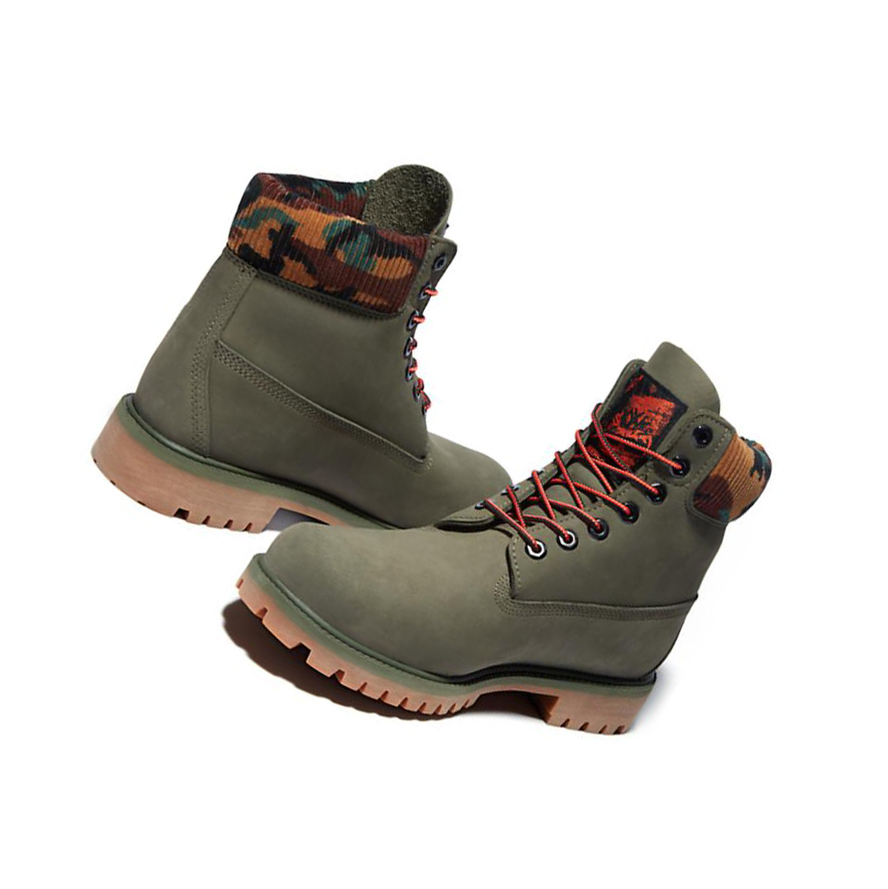 Men's Timberland Heritage Winter Original 6-inch Boots Green | IFY-590218