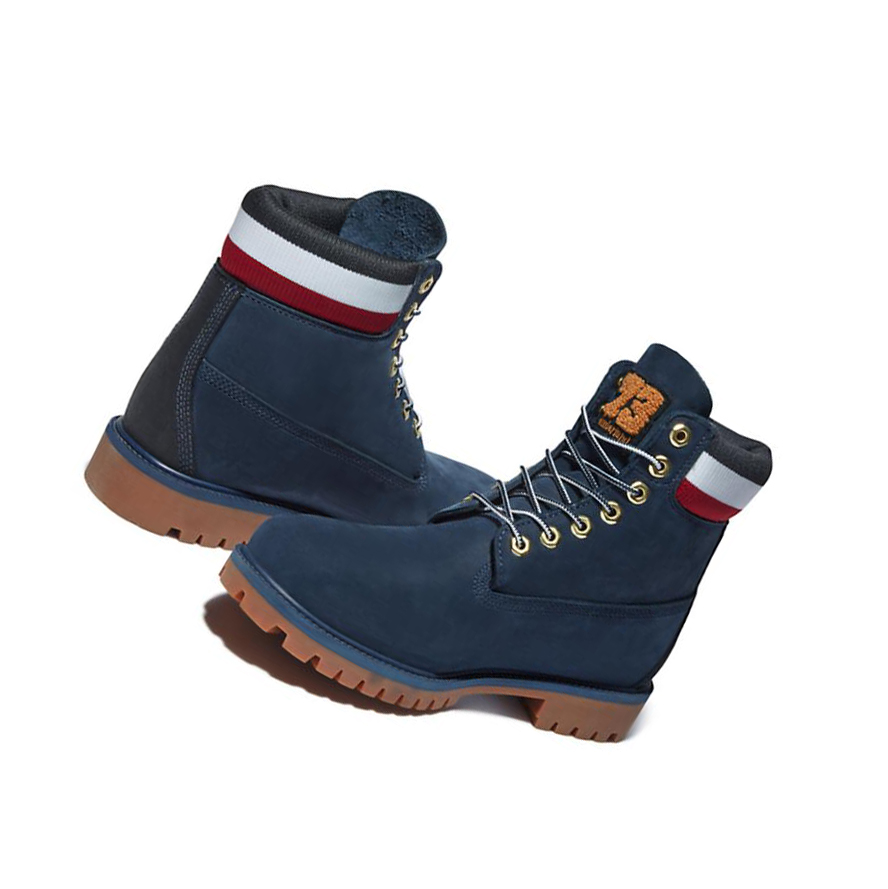 Men's Timberland Heritage Winter Original 6-inch Boots Navy | RYP-713084