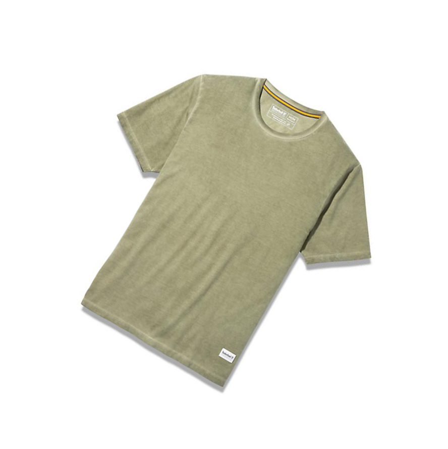 Men's Timberland Lamprey River T Shirts Dark Green | KNZ-128543