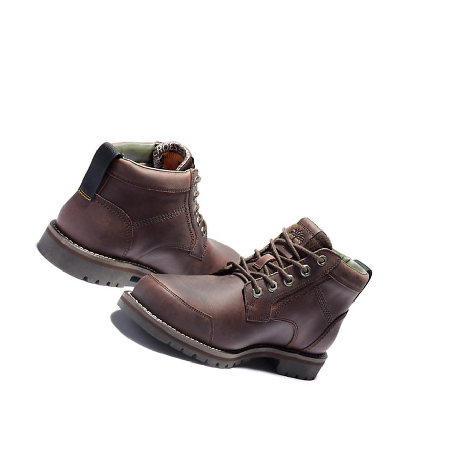 Men's Timberland Larchmont II Leather Chukka Boots Dark Brown | OTF-701854