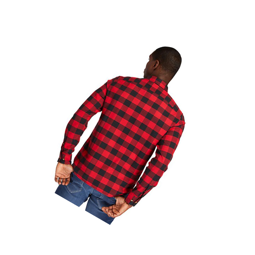 Men's Timberland Mascoma River Checked Shirts Red | ORG-309571