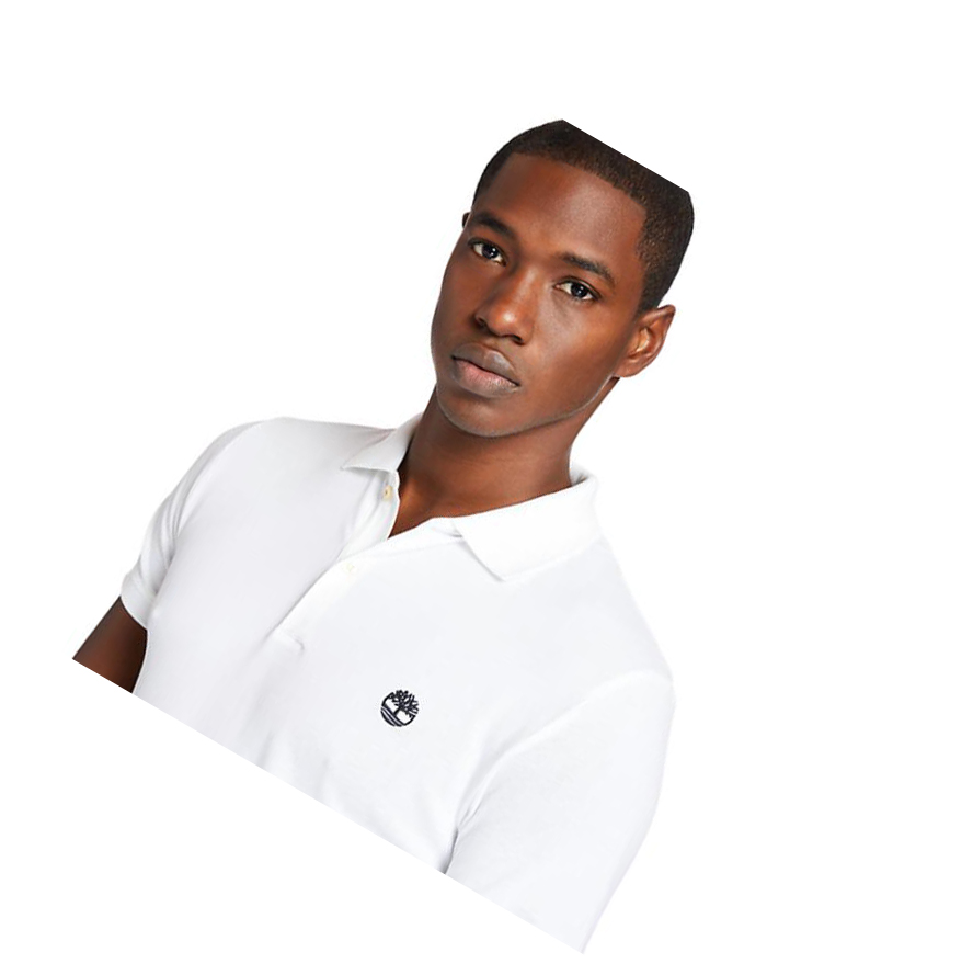 Men's Timberland Merrymeeting River Polo White | PLU-410569