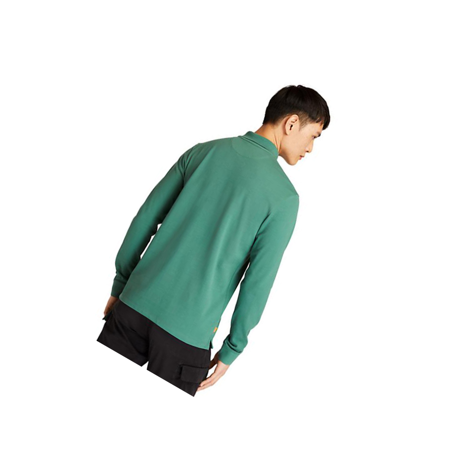 Men's Timberland Millers River LS Polo Green | XNH-045362