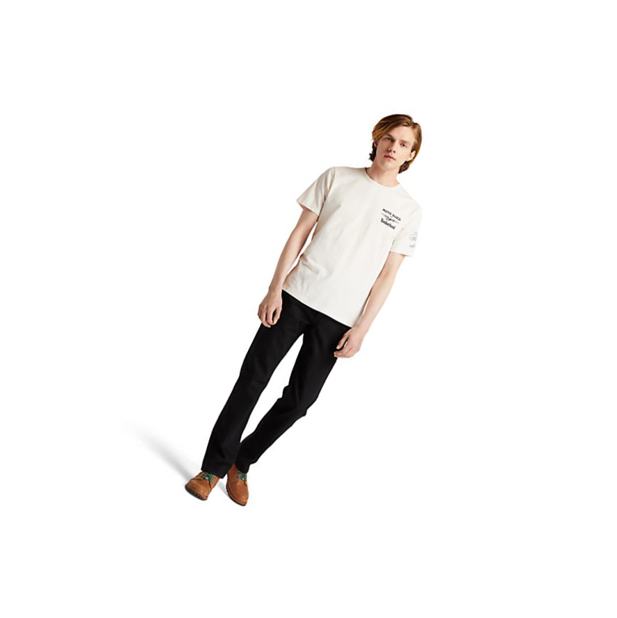 Men's Timberland Moto Guzzi x Timberland® T Shirts White | DWH-481235