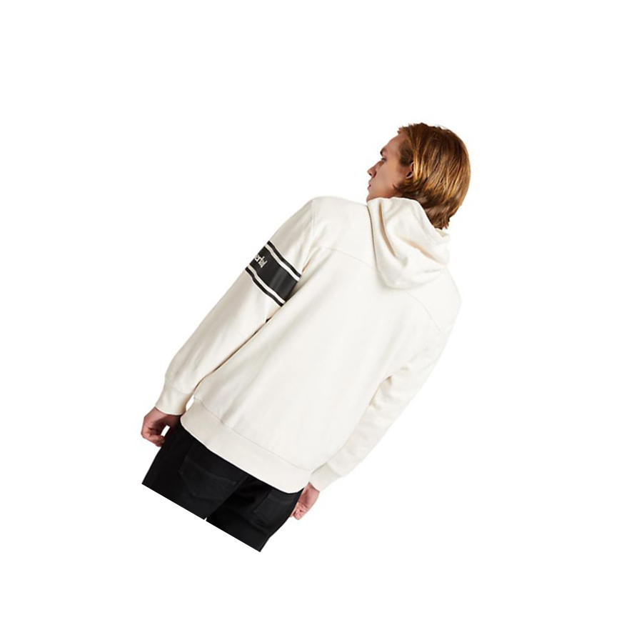 Men's Timberland Moto Guzzi x Timberland® Half-zip Hoodie White | ORW-951480