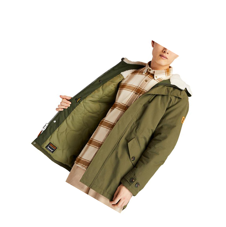 Men's Timberland Mount Kelsey Fishtail Parka Jackets Dark Green | IMR-671259