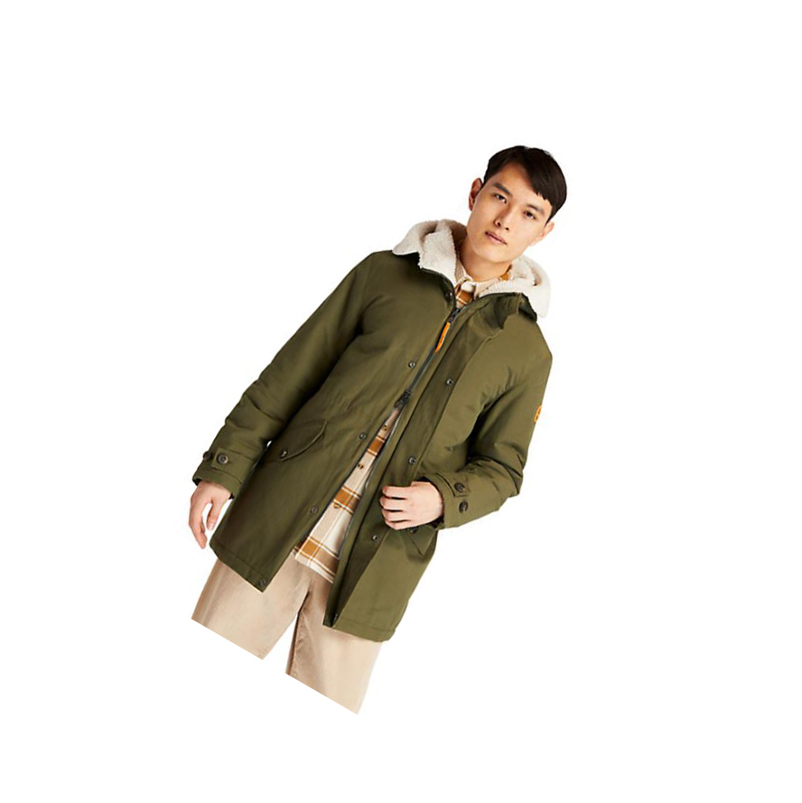 Men's Timberland Mount Kelsey Fishtail Parka Jackets Dark Green | IMR-671259