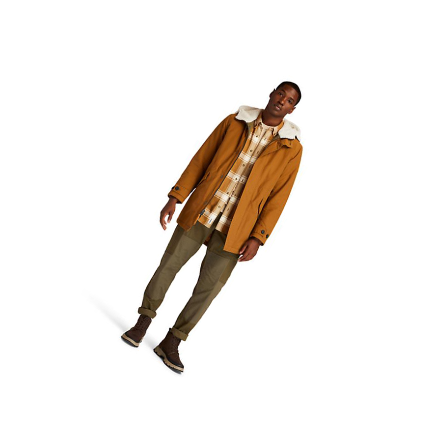 Men's Timberland Mount Kelsey Fishtail Parka Jackets Brown | TEU-453671