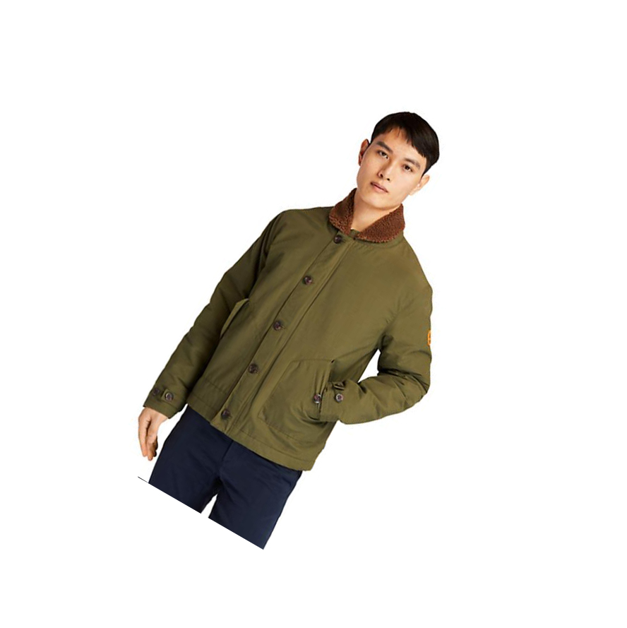 Men\'s Timberland Mount Kelsey N1 Deck Jackets Dark Green | QZY-714530