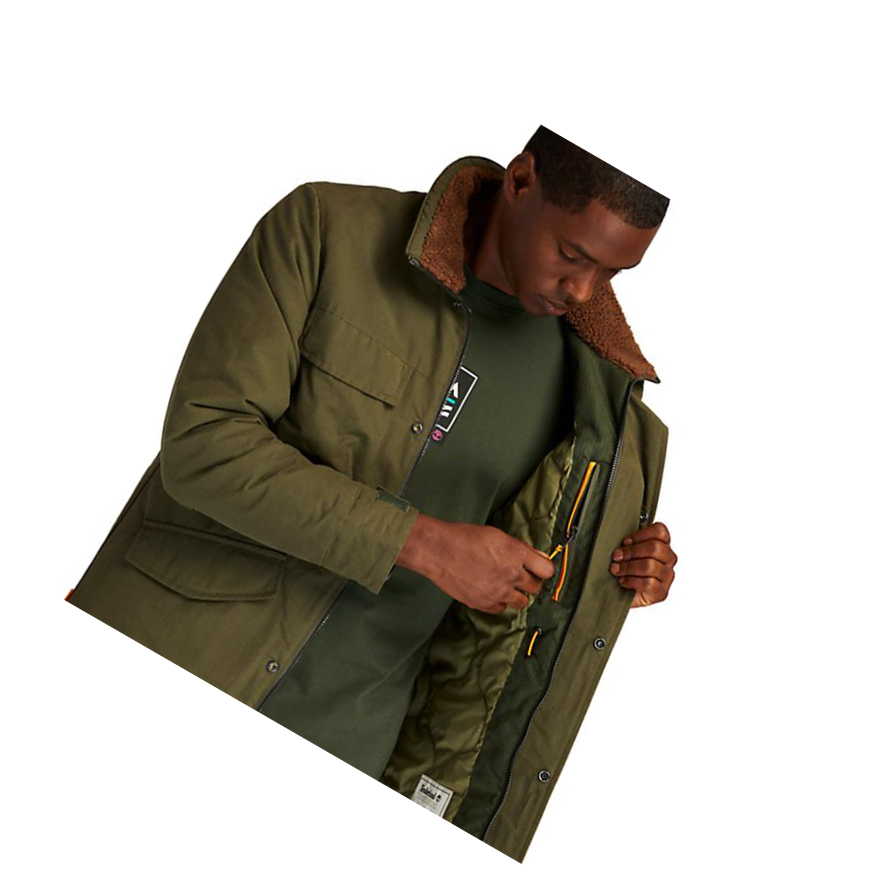 Men's Timberland Mt. Kelsey Field Bomber Jackets Dark Green | NTQ-861453