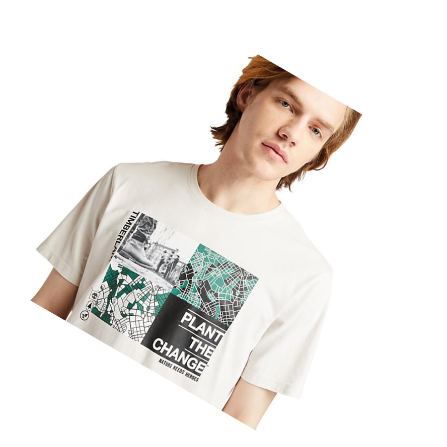 Men's Timberland Nature Needs Heroes™ Graphic T Shirts White | PAX-680123