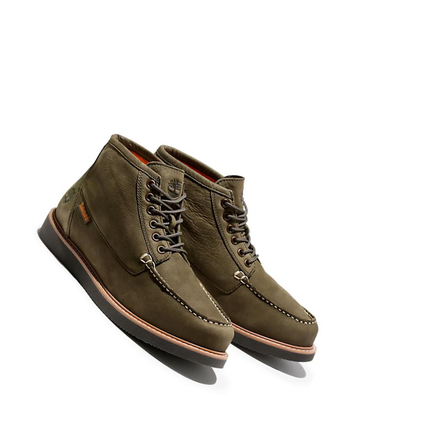 Men's Timberland Newmarket II Moc-toe Chukka Boots Dark Green | LDO-679358