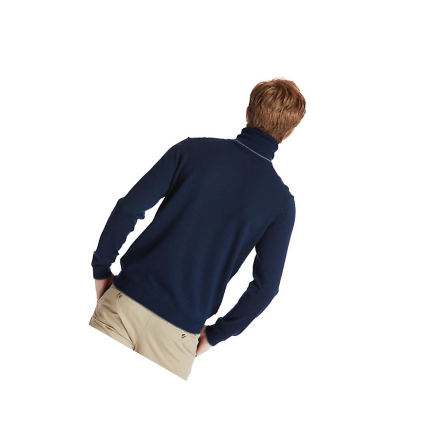 Men's Timberland Nissitissit River Merino Sweater Navy | HQW-239614