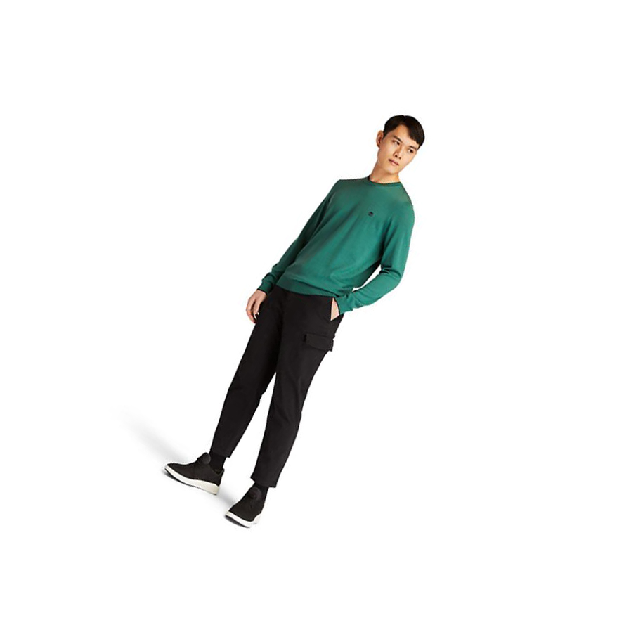 Men's Timberland Nissitissit River Merino Wool Sweater Green | NYW-341065