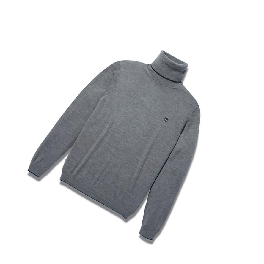 Men's Timberland Nissitissit River Merino Sweater Dark Grey | QVM-578032