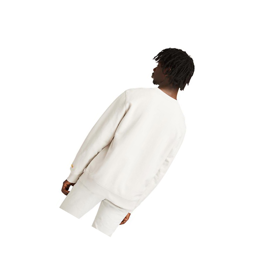 Men's Timberland Organic Cotton Boot Sweatshirt White | JAY-978326