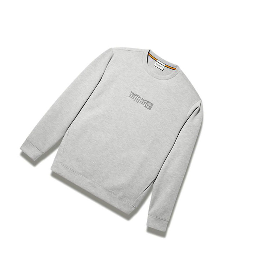 Men's Timberland Original Logo Sweatshirt Grey | XRA-230596