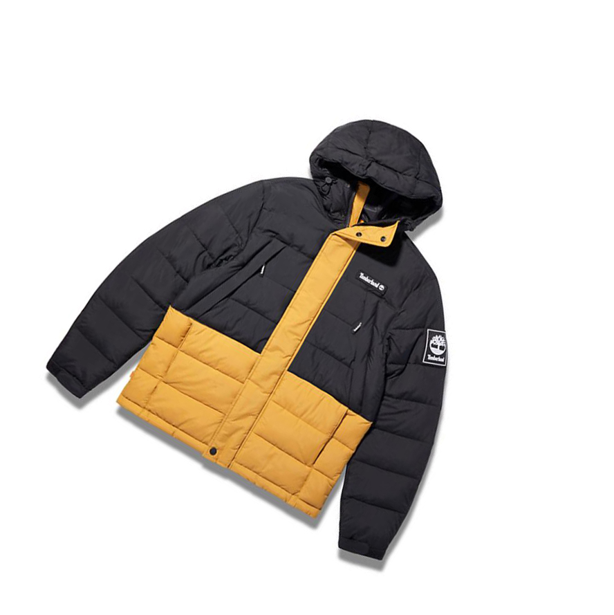 Men's Timberland Outdoor Archive Puffer Quilted-Hybrid Jackets Yellow | DPV-017349