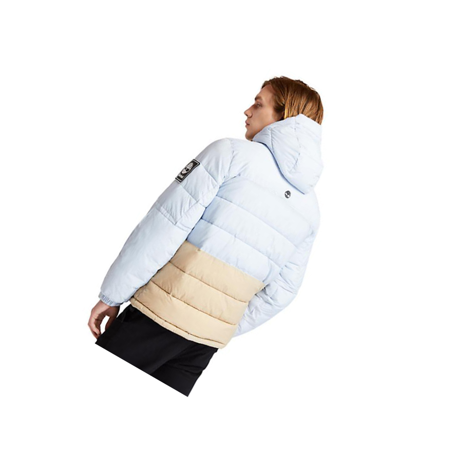 Men's Timberland Outdoor Archive Puffer Quilted-Hybrid Jackets Light Blue | DQS-982176