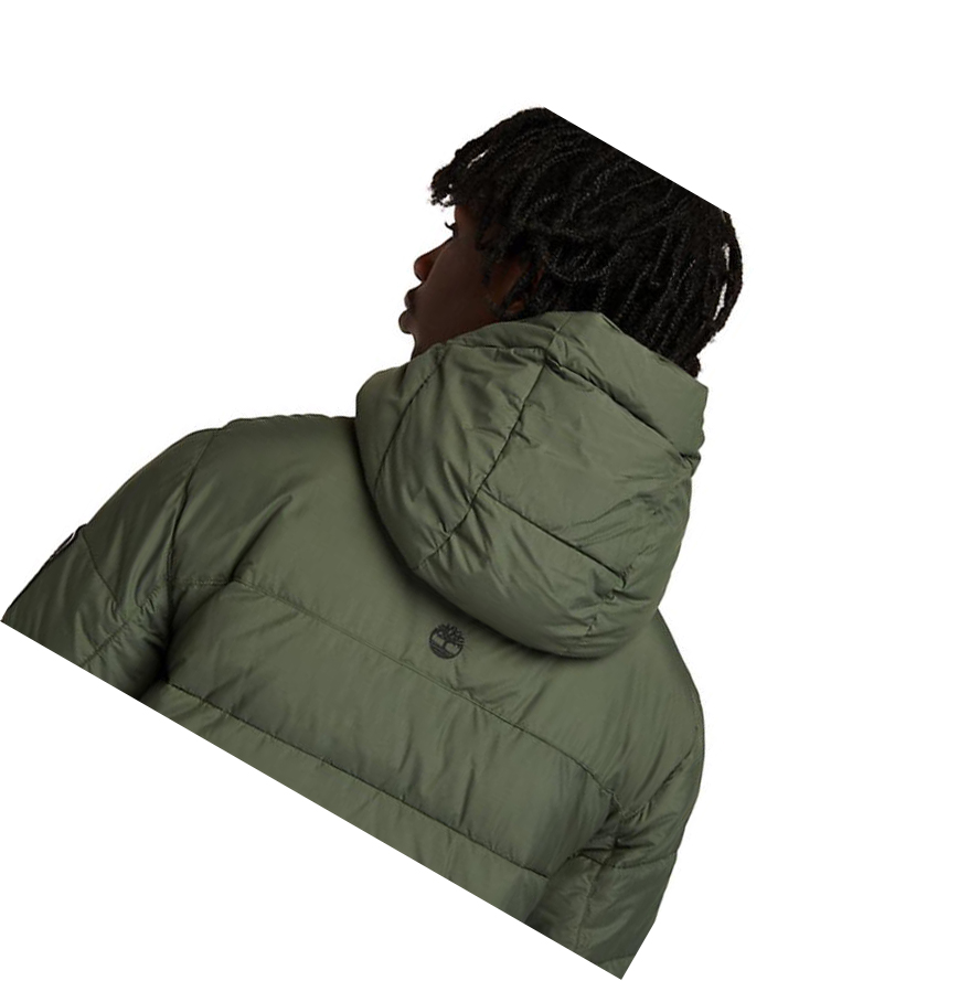 Men's Timberland Outdoor Archive Puffer Quilted-Hybrid Jackets Green | FXP-854132