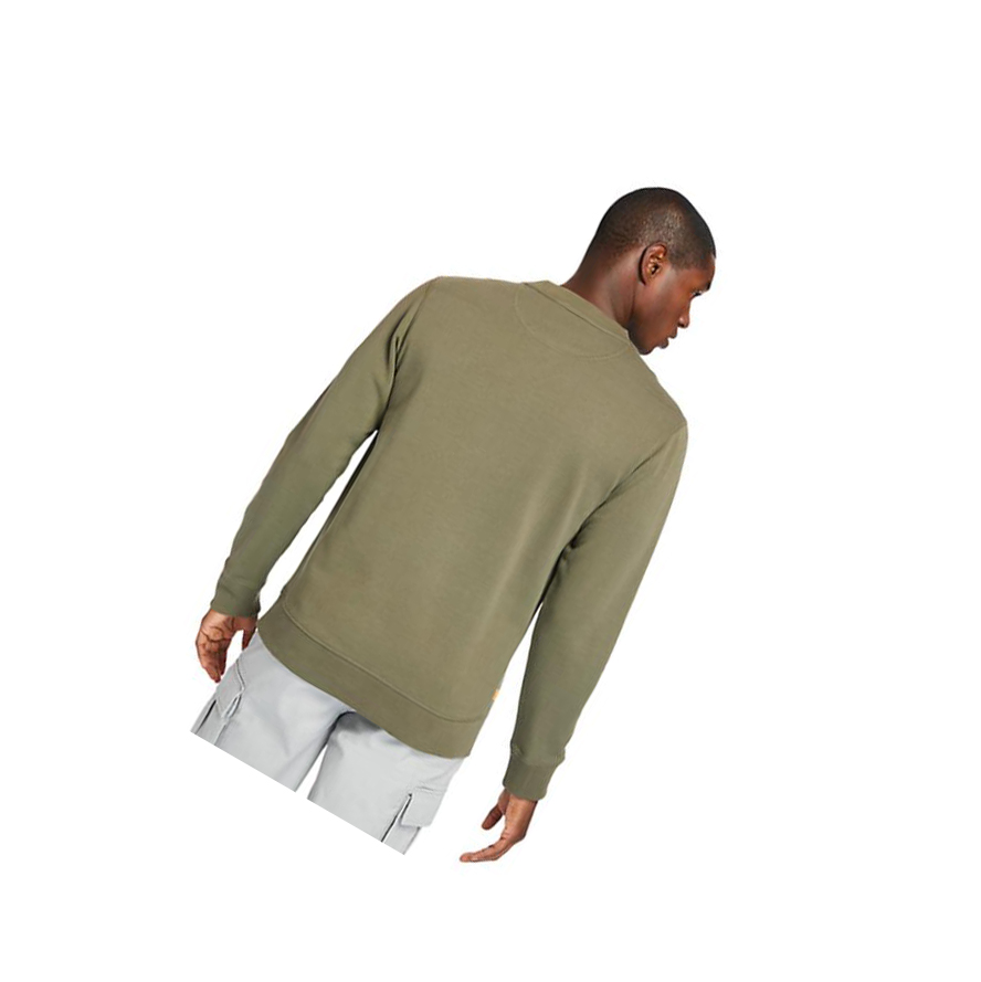 Men's Timberland Outdoor Heritage Crewneck Sweatshirt Dark Green | OMW-509842