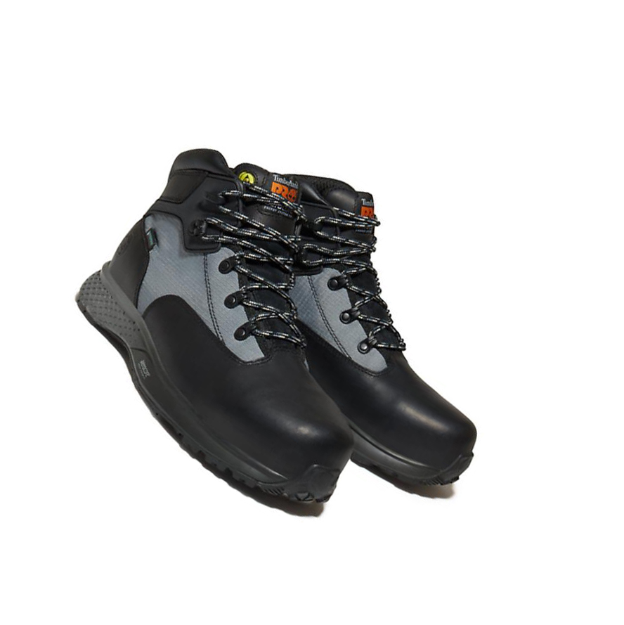 Men's Timberland PRO® Euro Hiker Work Boots Black | EBQ-751493