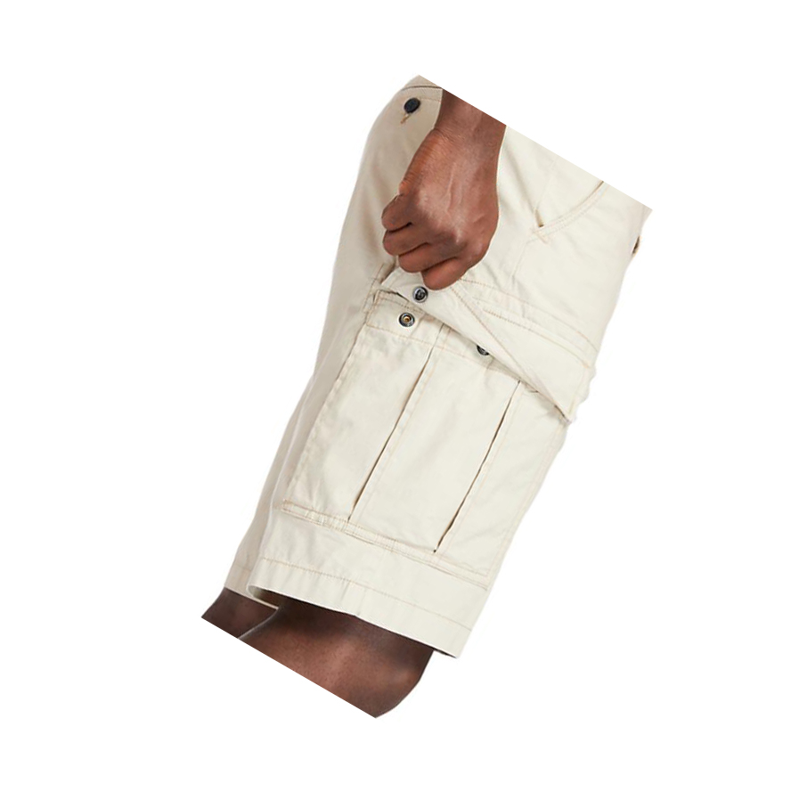 Men's Timberland Poplin Cargo Shorts Pants Beige | DYB-524867