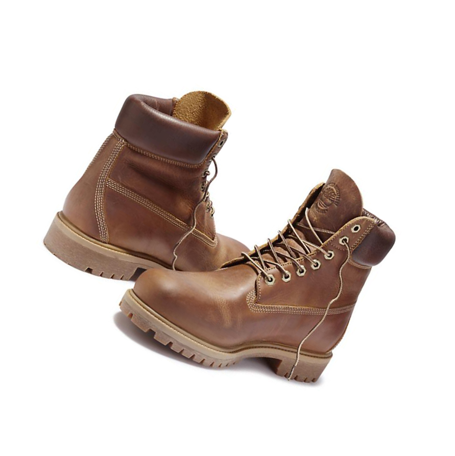 Men's Timberland Premium Heritage Original 6-inch Boots Brown | XYK-083564