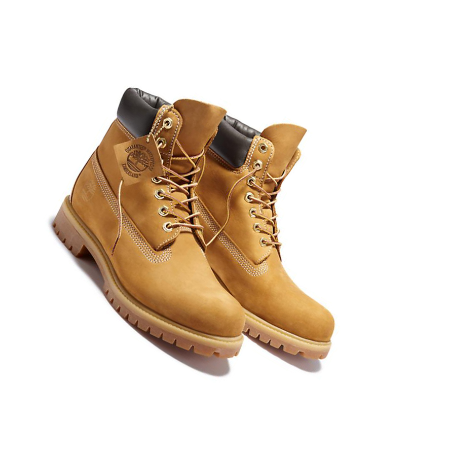 Men's Timberland Premium Original 6-inch Boots Yellow | FXW-302697