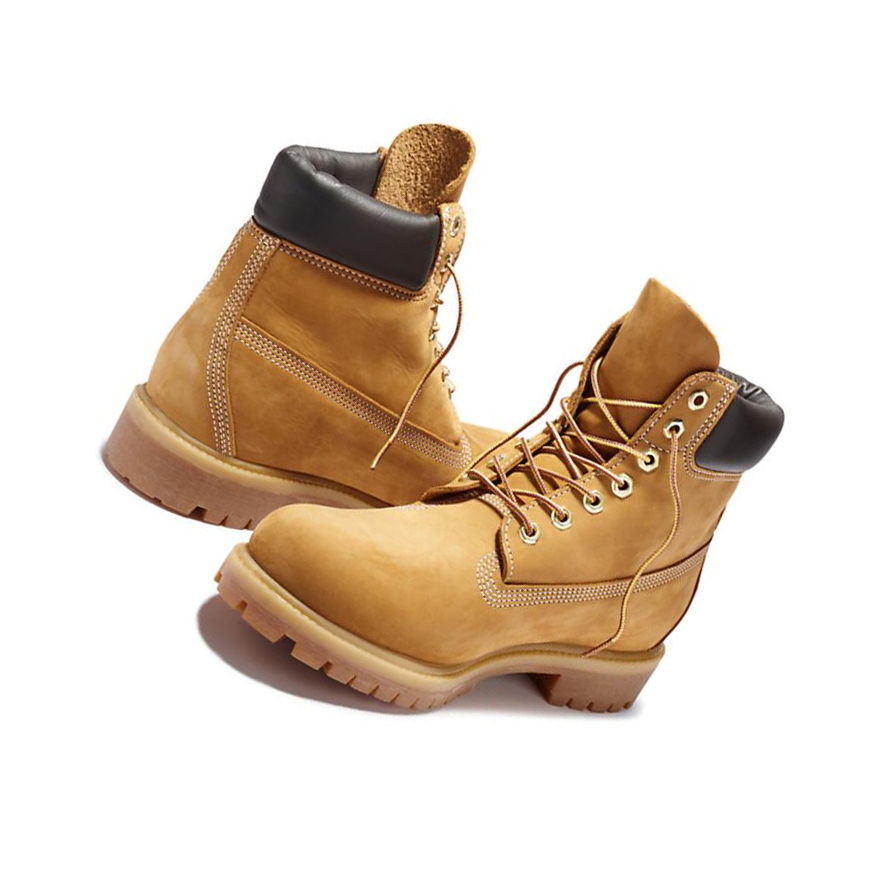 Men's Timberland Premium Original 6-inch Boots Yellow | FXW-302697